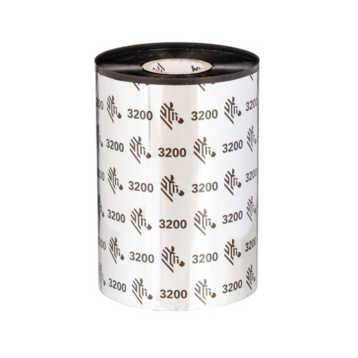 [03200BK08945] 03200BK08945 - Zebra - Ribbon de Cera/Resina, 89mm x 450m (3.50" x 1476'), Modelo 3200 Alto Rendimiento para impresora Industrial . 6 Ribbons/Caja