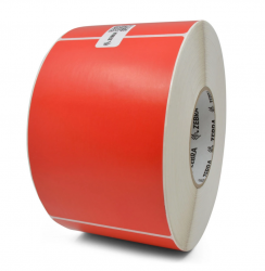 [10006208-5] ZEBRA - Etiqueta de Papel de Transferencia Térmica, Medida 4" x 6" (101.6 mm x 152.4 mm), Material Z-Perform 2000T Floodcoated (Red), con AdhesivoPermanente. Color Rojo - PMS 185, Con perforación entre etiquetas, 1 Etiqueta al paso. Diámetro Interno 3", Diámetro Externo 8". 1000 Etiquetas por rollo, 4 Rollos por caja, para impresora Industrial