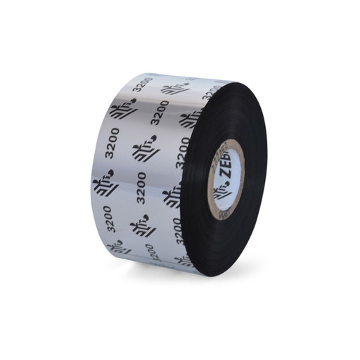[03200BK04045] ZEBRA - Ribbon de Cera/Resina, Modelo 3200 Cera/Resina, 1.57" x 1476' (40 mm x 450 mts), Núcleo de 1", 6 ribbons por caja. Para Impresora Tabletop/Industrial.
