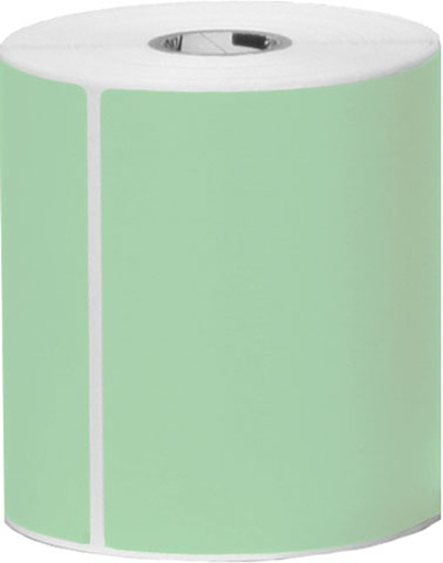 [10010035-1] ZEBRA - Etiqueta de Papel de Transferencia Directa, Medida 4" x 6" (101.6 mm x 152.4 mm), Material Z-Perform 2000D Floodcoated (Green), con AdhesivoAll-Temp. Color Verde - PMS 365, Con perforación entre etiquetas, 1 Etiqueta al paso. Diámetro Interno 1", Diámetro Externo 5". 430 Etiquetas por rollo, 6 Rollos por caja, para impresora Desktop