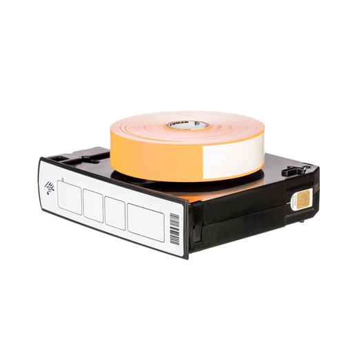 [10006995-6K] 10006995-6K- ZEBRA - Brazalete 1"x11", T. Directa. Polipropileno naranja, Z-Band Direct Cartucho de Brazaletes (Naranja), para Impresora de Escritorio, 200/Paquete, con adhesivo Permanente, Perf. entre etiq.,    6 Paquetes/caja. Peso por caja 2.72 kg. 