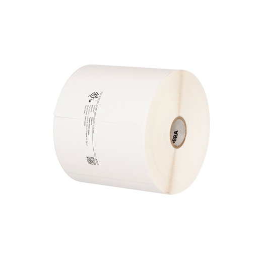[HC10000688] ZEBRA - Etiqueta de Polipropileno de Transferencia Térmica, Medida 4" x 4" (101.6 mm x 101.6 mm), Material 8000T Primary Blood Bag Label, con AdhesivoAll-Temp. Color Blanco, Con perforación entre etiquetas, 1 Etiqueta al paso. Diámetro Interno 3", Diámetro Externo 8". 1110 Etiquetas por rollo, 4 Rollos por caja, para impresora Industrial