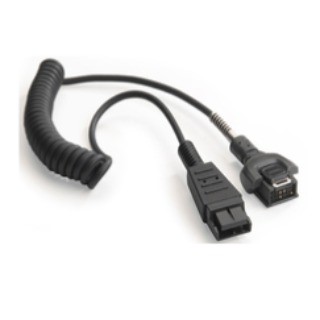 [25-114186-03R] Headset adapter cable with a coiled section for use with the WT4090 and headsets made by VXI, Voxware, 50-11300-050R, and RCH50/RCH51