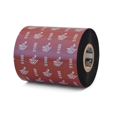 [05100GS03307] 05100GS03307 - Zebra - Ribbon de Resina, 33mm x 74m (1.30" x 243'), Modelo 5100 Premium para impresora de Escritorio. 12 Ribbons/Caja