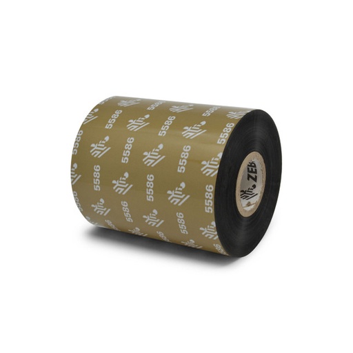 [05586BK13145] ZEBRA - Ribbon de Cera/Resina, Modelo 5586 Cera/Resina, 5.16" x 1476' (131 mm x 450 mts), Núcleo de 1", 6 ribbons por caja. Para Impresora Tabletop/Industrial.