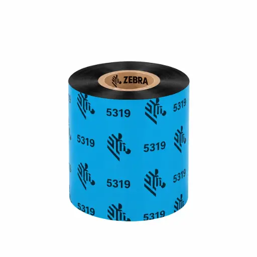[05319RD06045] 05319RD06045 - Zebra - Ribbon de Cera, 60mm x 450m (2.36" x 1,476'), Modelo 5319 - Rojo 185C para impresora Industrial . 6 Ribbons/Caja