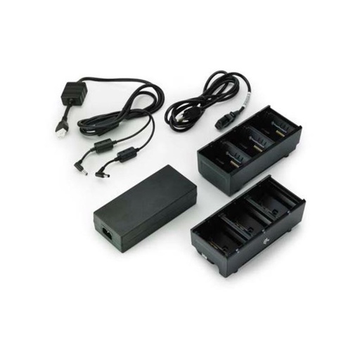 [SAC-MPP-6BCHUS1-01] Two 3 slot battery chargers (charges 6 batteries) with power supply and Y cable; ZQ600, QLn or ZQ500. US power cord included