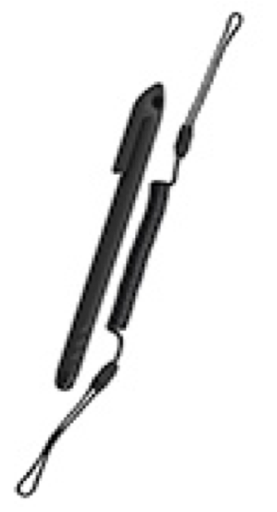 [SG-TC7X-STYLUS-03] Stylus for capacitive touch panel with coiled tether, 3-pack. Constructed of conductive carbon-filled plastic material. This rigid plastic stylus is optimized for enterprise durability.