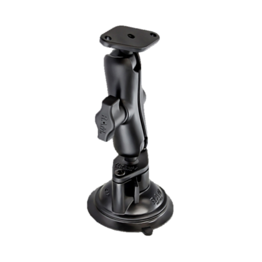 [RAM-B-166U] RAM Twist Lock Suction Cup with Double Socket Arm and Diamond Base Adapter; Overall Length: 6.75inch. For the TC75 Vehicle Cradle.