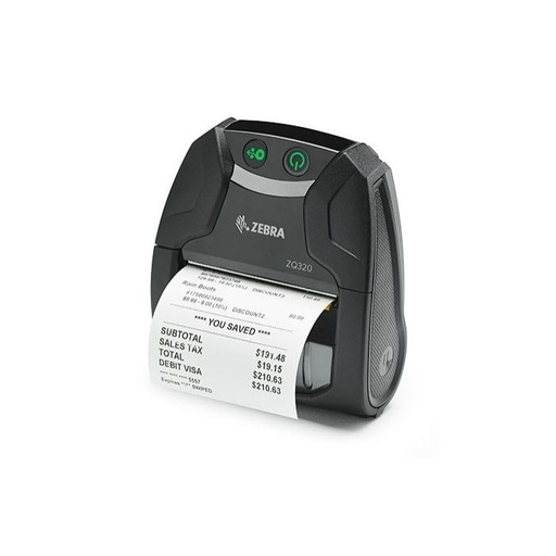 [ZQ32-A0W01RL-00] ZQ32-A0W01RL-00 - ZEBRA - ZQ320 Series Indoor Mobile Printer, Impresora móvil Impresora de Transferencia Directa ZQ320; 802.11AC & BT, Label Sensor, Indoor Use, English, Group L