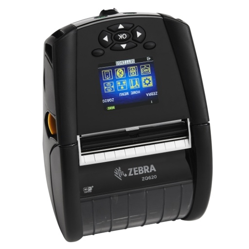 [ZQ62-AUFAL04-00] ZEBRA - AIT, PRINTER, ZQ620 PLUS, DT, 3"/72MM; ENGLISH FONTS,BT 4.X, LINERED PLATEN, 0.75" CORE, GROUP L, BELT CLIP