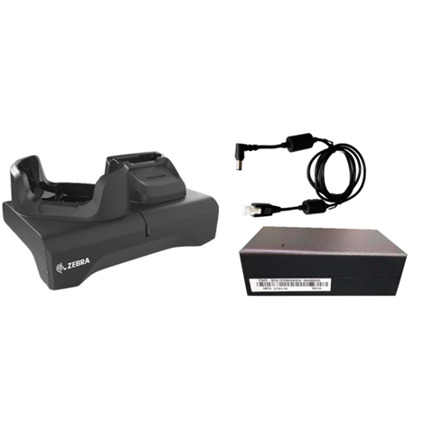 [CRD-NGTC5-2SE1B] CRD-NGTC5-2SE1B - ZEBRA - Dock, base y cargador Single-slot and spare battery charging cradle kit with USB communication / Ethernet capability for TC53 / TC58; TC53e / TC58e / TC53e-RFID. Includes power supply (PWR-BGA12V50W0WW), DC cable (CBL-DC-388A1-01), and shims (SHIM-CRD-NGTC5). Country-specific AC cable is sold separately. 